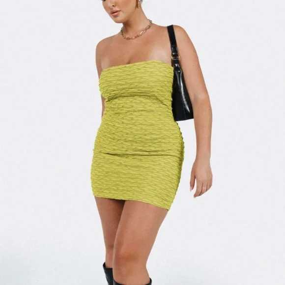 green emerald velvet dress Lyrena Strapless Beaded Mini Dress Green